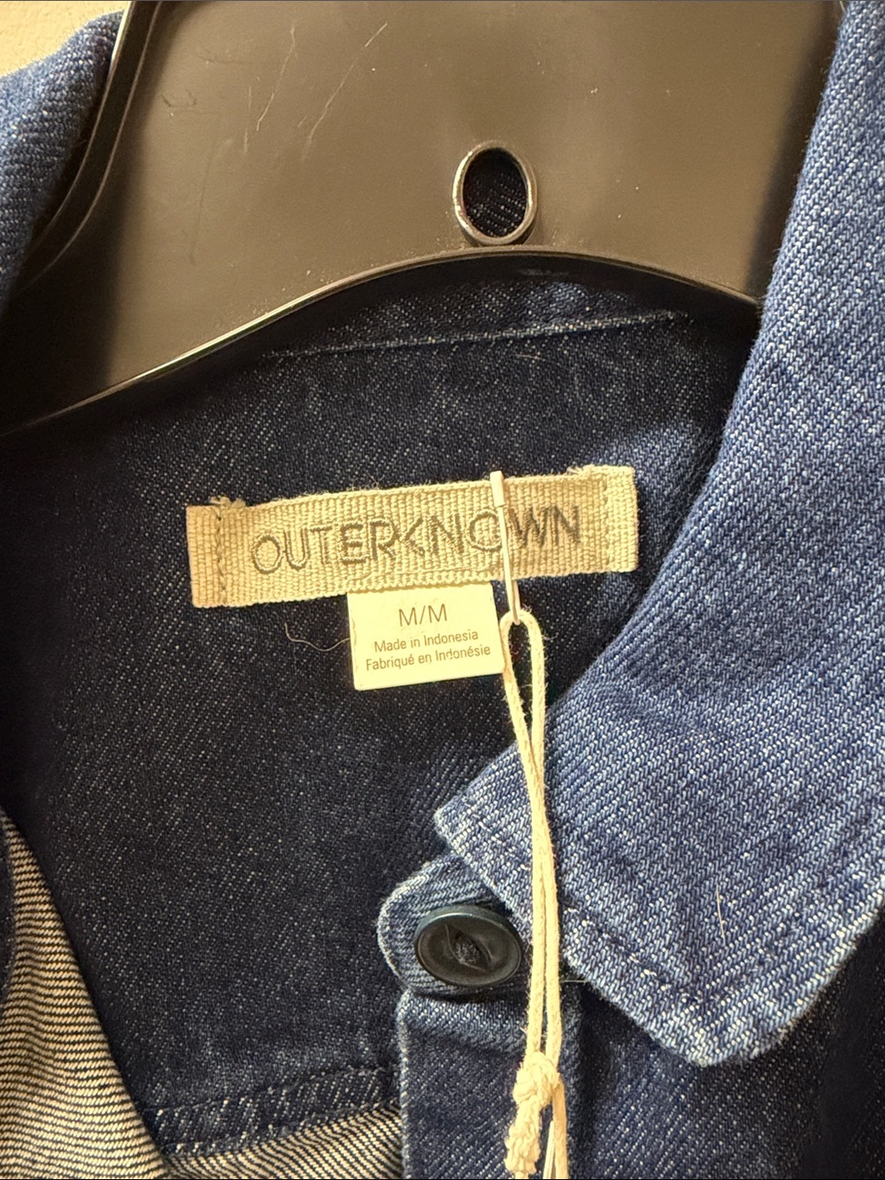 Outerknown Indigo Denim Short-Sleeve Jumpsuit - Picture 2 of 7